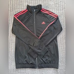Adidas Black & Red Zip Up